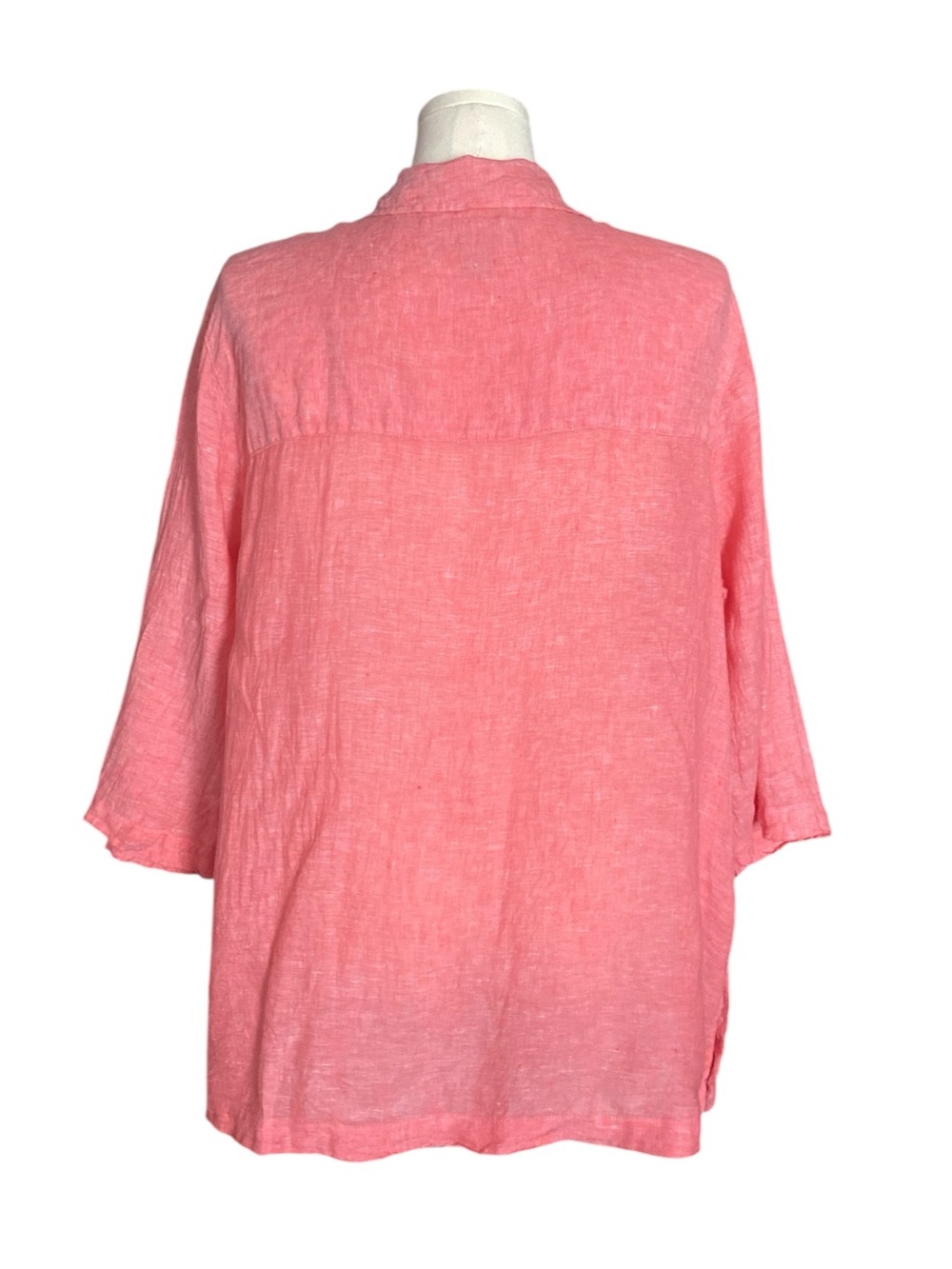 Tahari Women Light Blue 100% Linen Coastal Resort Beach Relaxed Tunic Top Sz 2X - Picture 5 of 10
